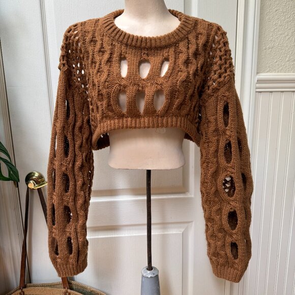 cider Sweaters - Your Closet's Happy Hour Cider Cropped Sweater S